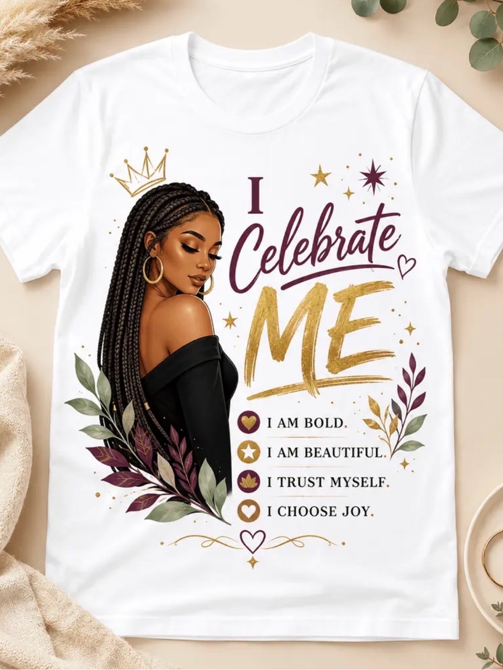 I Celebrate Me White Graphic Tee t shirt size 2X